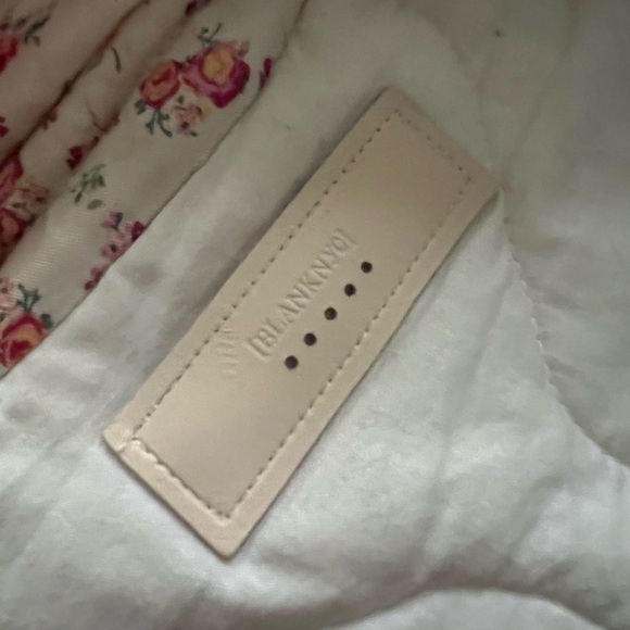 BLANK NYC Quilted Patchwork Micro Floral Print Bomber Jacket Size Small - Picture 2 of 3